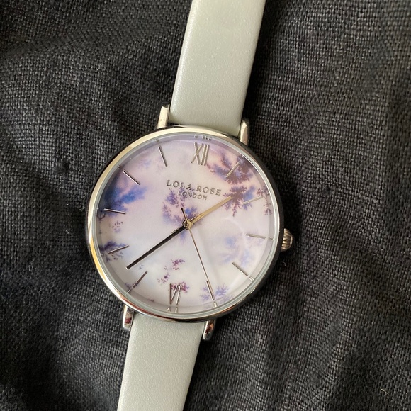 Lola Rose Snowflake Agate Harmony Watch Genuine Leather Strap - Picture 1 of 8